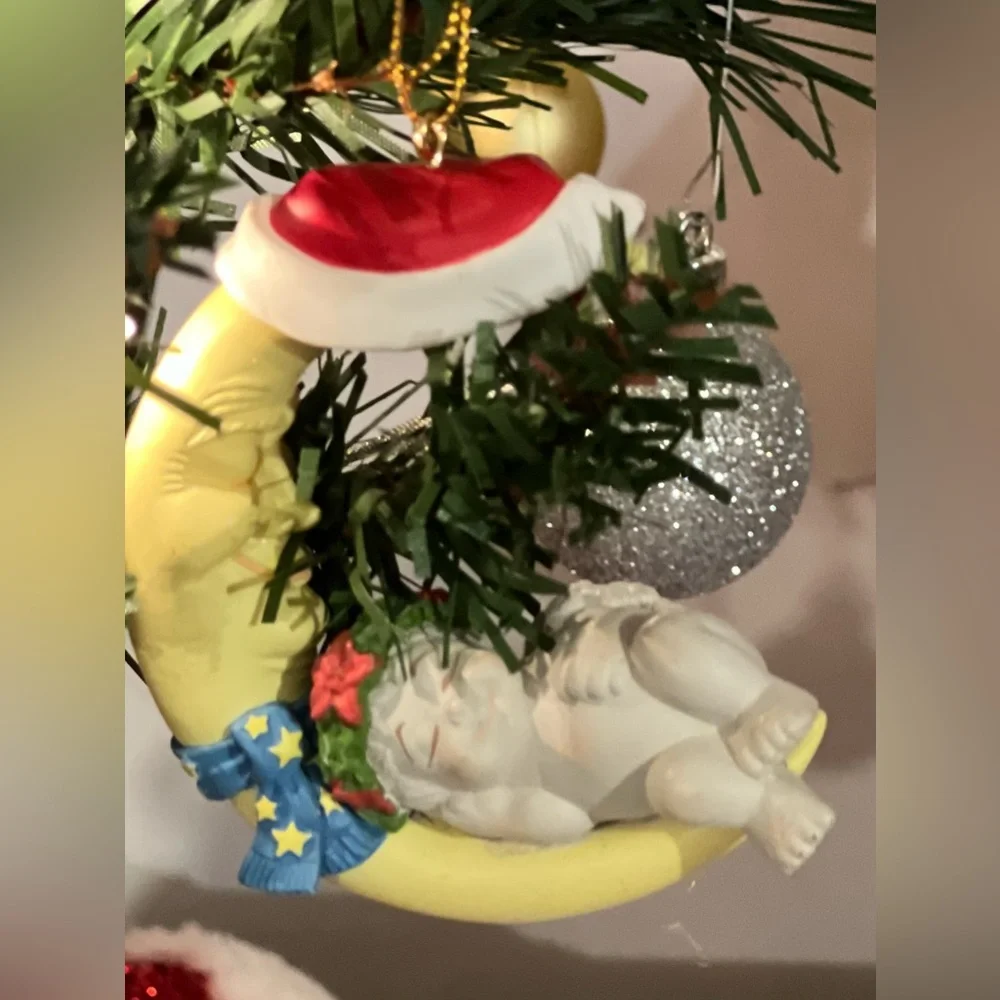 Vintage Dreamsicles Cherub Christmas Ornaments Lot Of 9